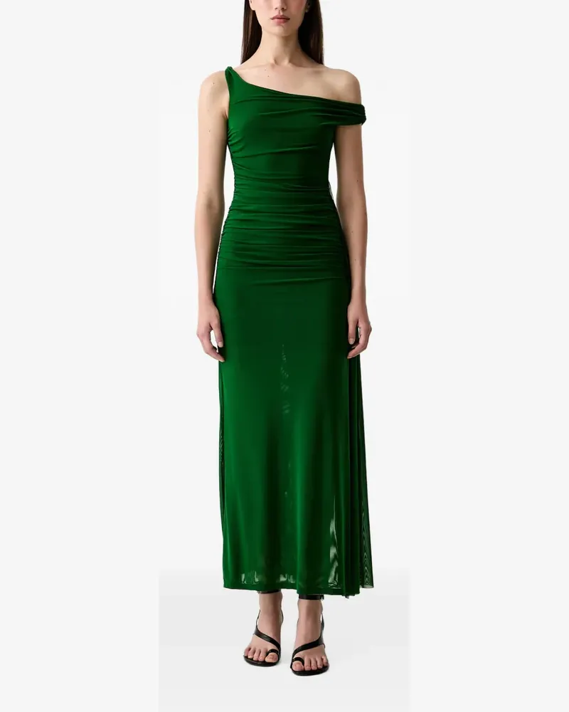 Bardot Layana one-shoulder ruched-detailing maxi dress - Grün Grün