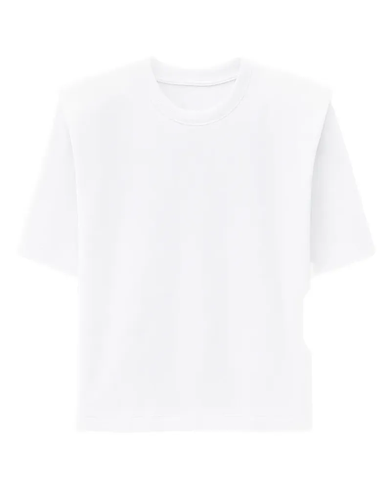 FRANKIE Shop Carrington padded-shoulder T-shirt - Weiß Weiß