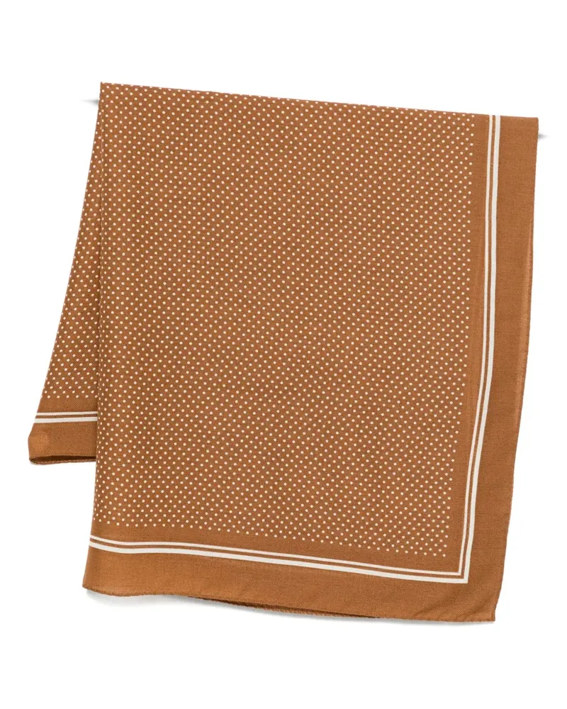 Destin polka-dot print scarf - Braun Braun