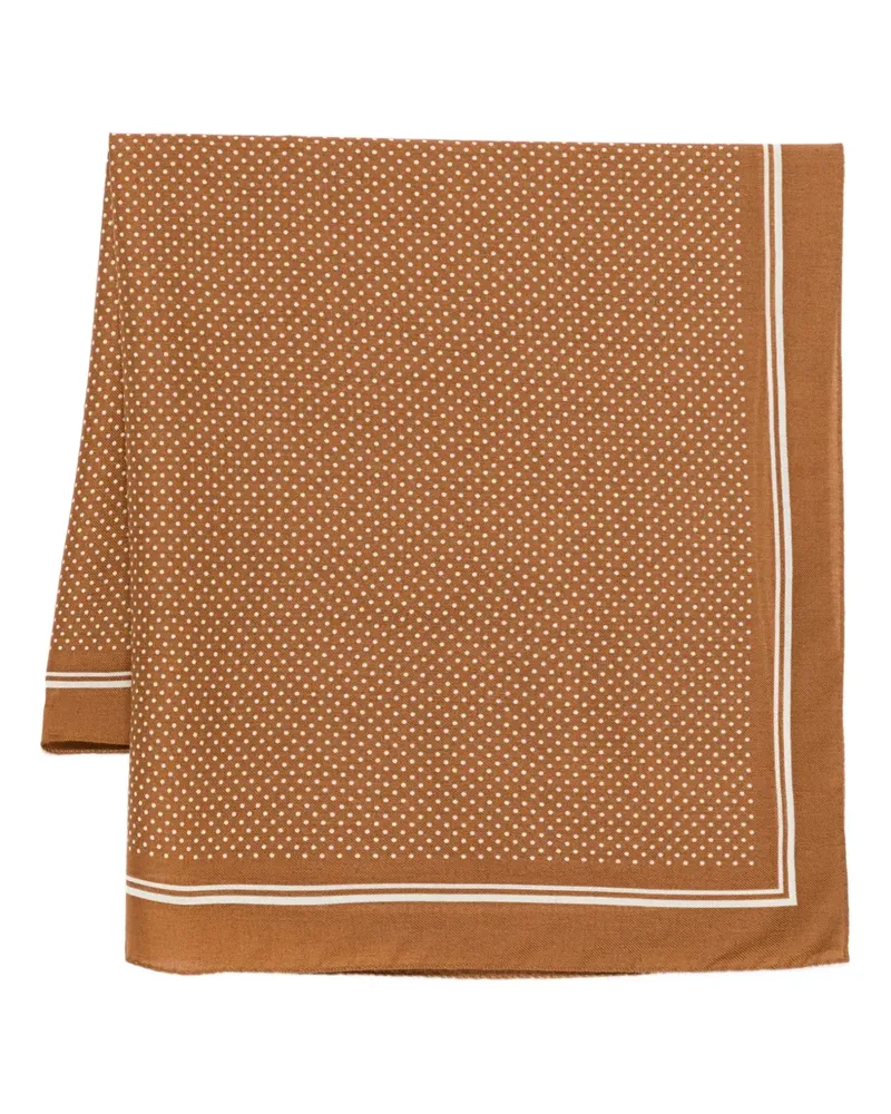 Destin polka-dot print scarf - Braun Braun