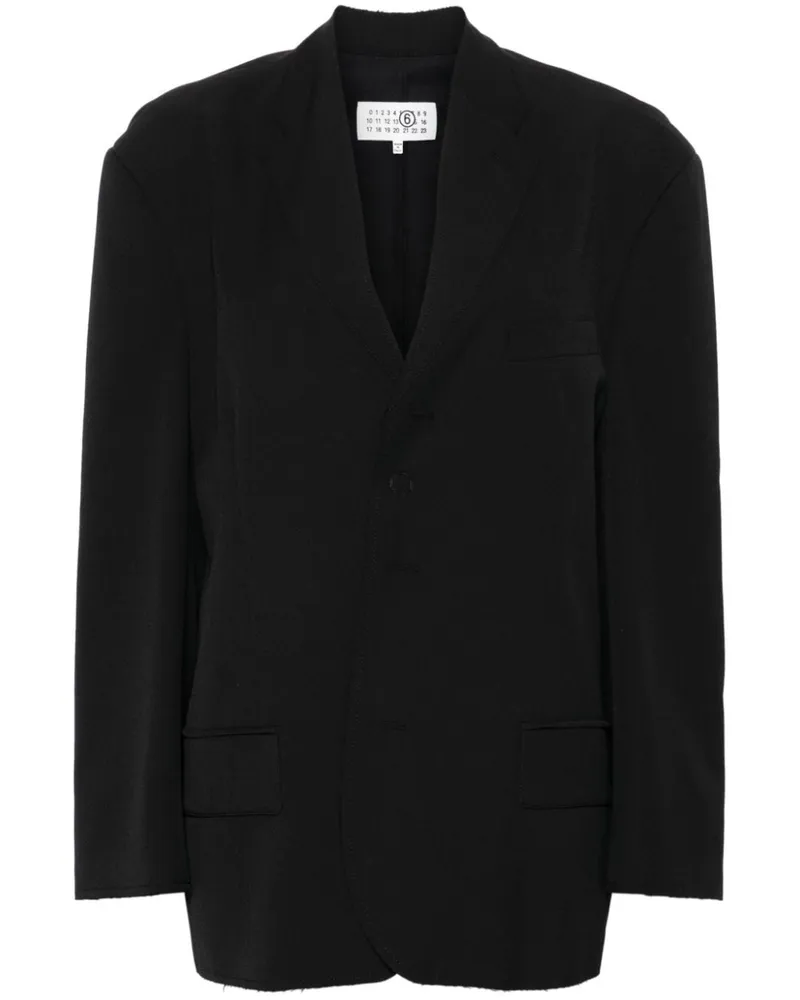 Maison Margiela Blazer mit unbearbeitetem Saum - Schwarz Schwarz
