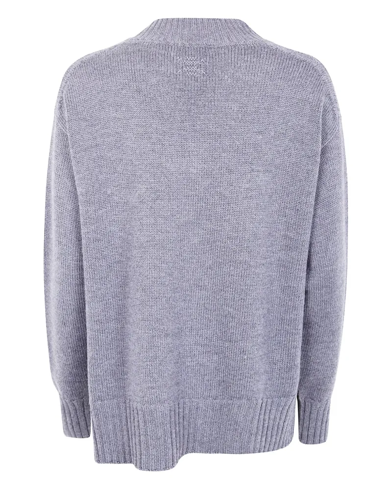 Drumohr  Pullover mit V-Ausschnitt - Grau Grau