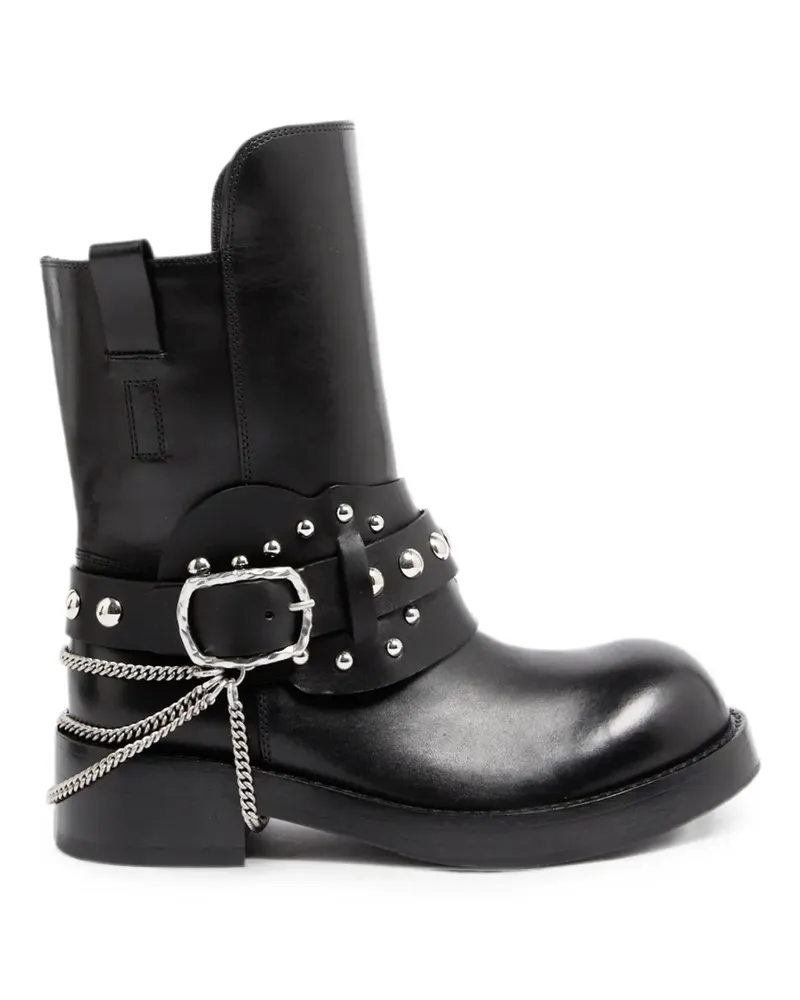 Ann Demeulemeester Tuxon Stiefel mit Nieten - Schwarz Schwarz
