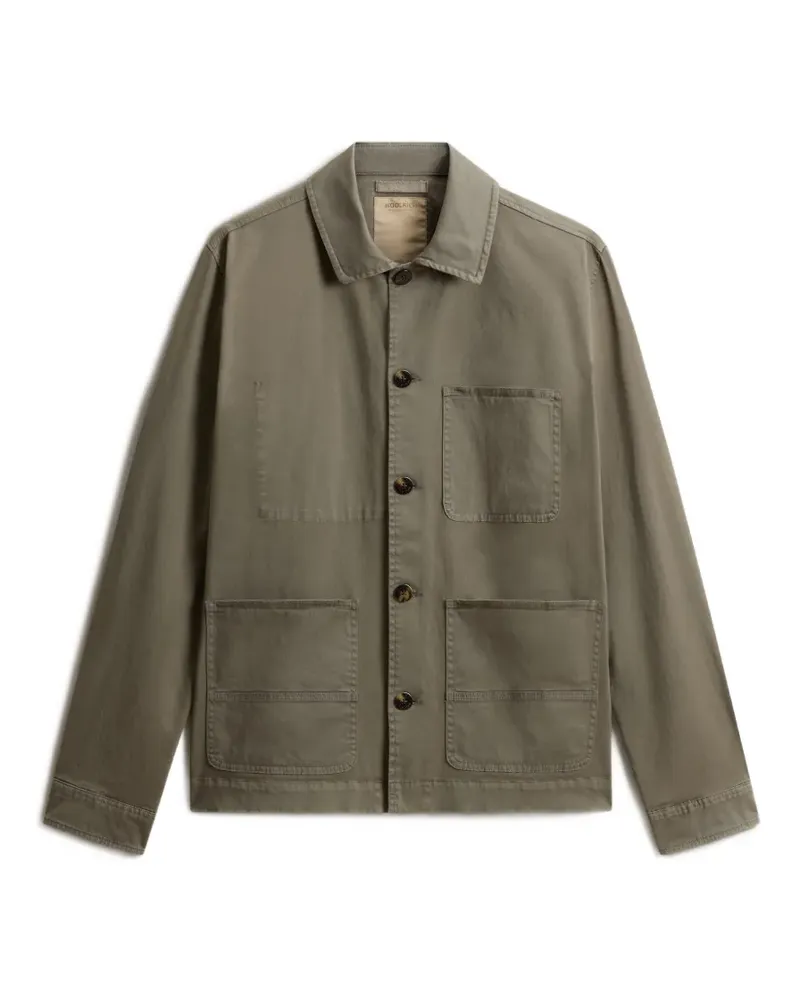 Woolrich garment-dyed shirt jacket - Grün Grün
