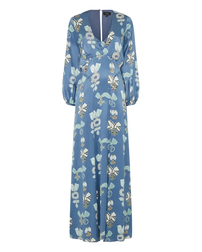 Temperley London Reina Kleid mit Schmuck-Print - Blau Blau