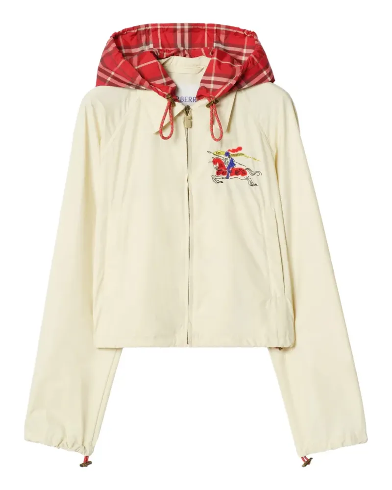 Burberry detachable hood equestrian knight jacket - Nude Nude