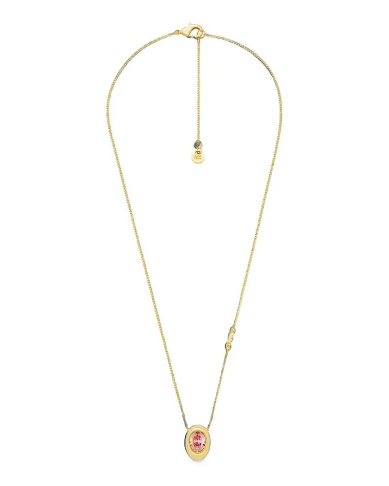 Michael Kors crystal-pendant curb-chain necklace - Gold Gold