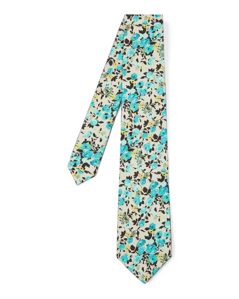 Paul Smith Krawatte mit Rosen-Print - Nude Nude