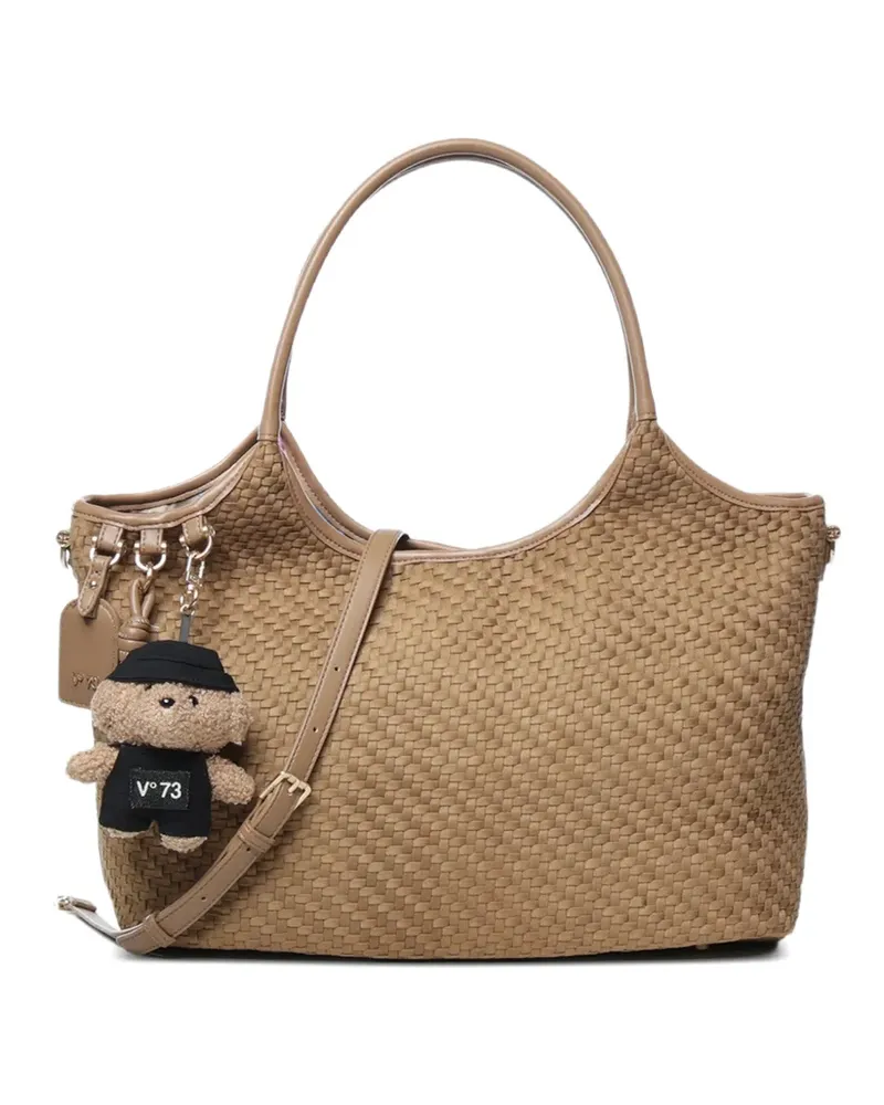 V°73 Zelda Schultertasche mit Webmuster - Nude Nude