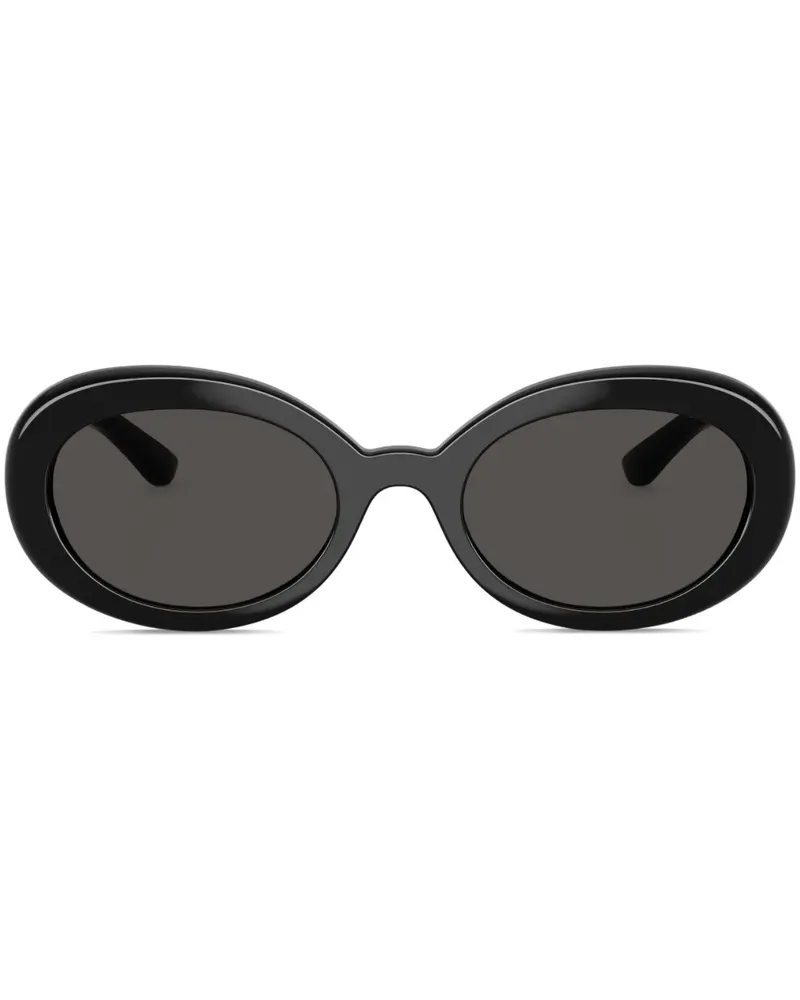 Dolce & Gabbana Sonnenbrille mit ovalem Gestell - Schwarz Schwarz
