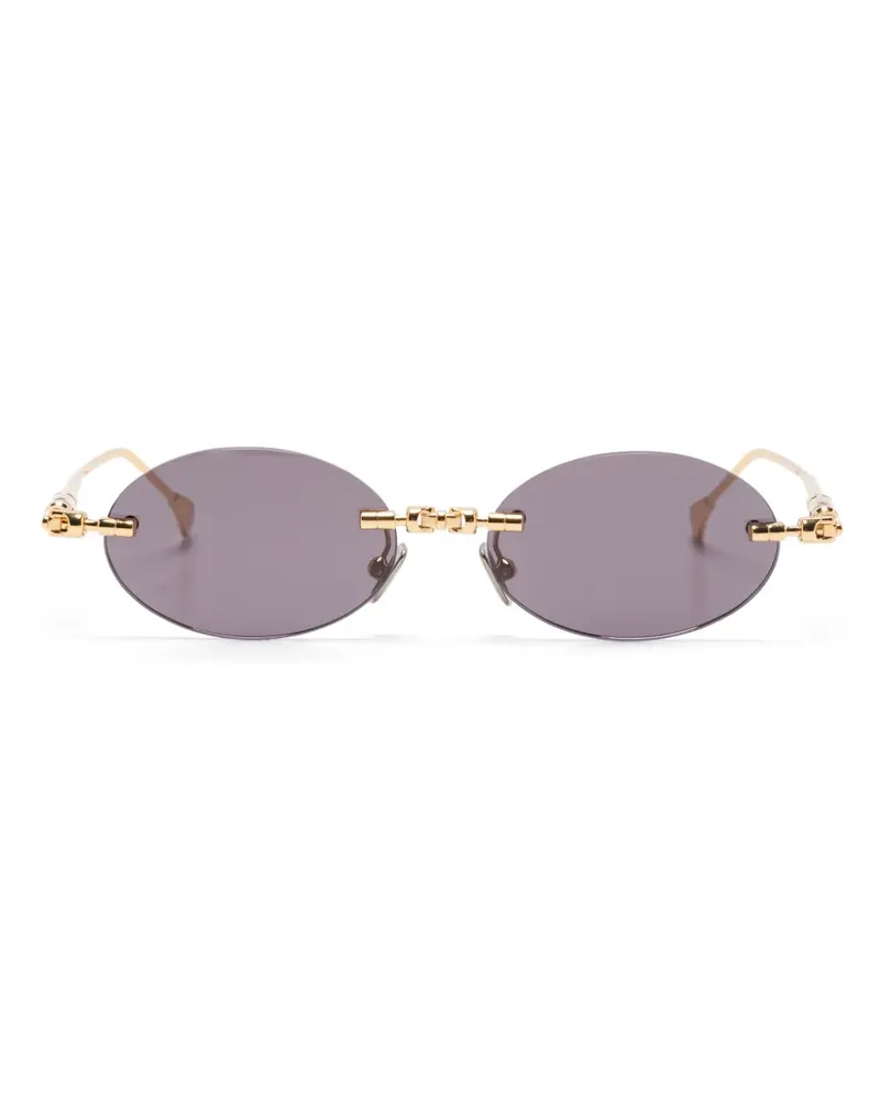 KUBORAUM Sonnenbrille mit ovalem Gestell - Gold Gold