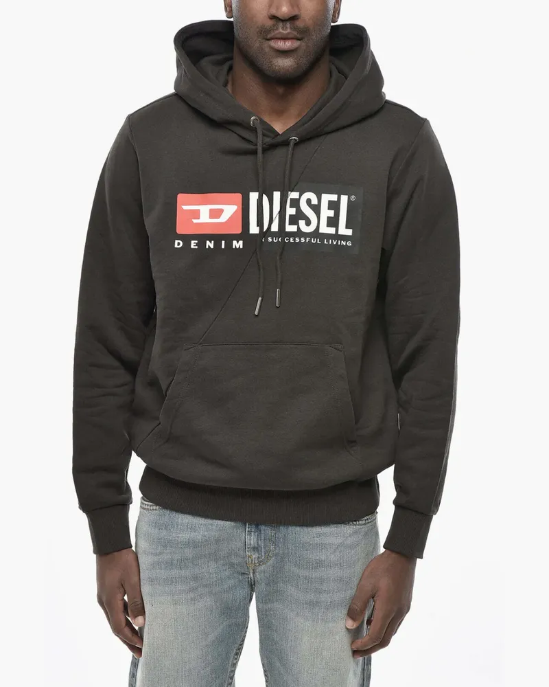 Diesel logo-print hoodie - Schwarz Schwarz