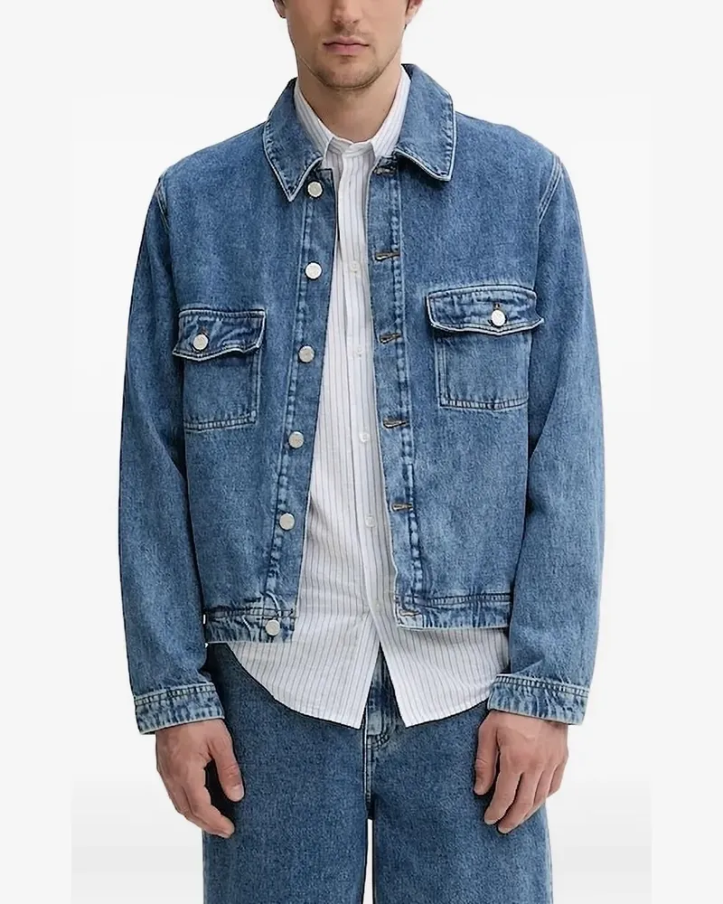 Won Hundred Jeansjacke mit Klappentasche - Blau Blau