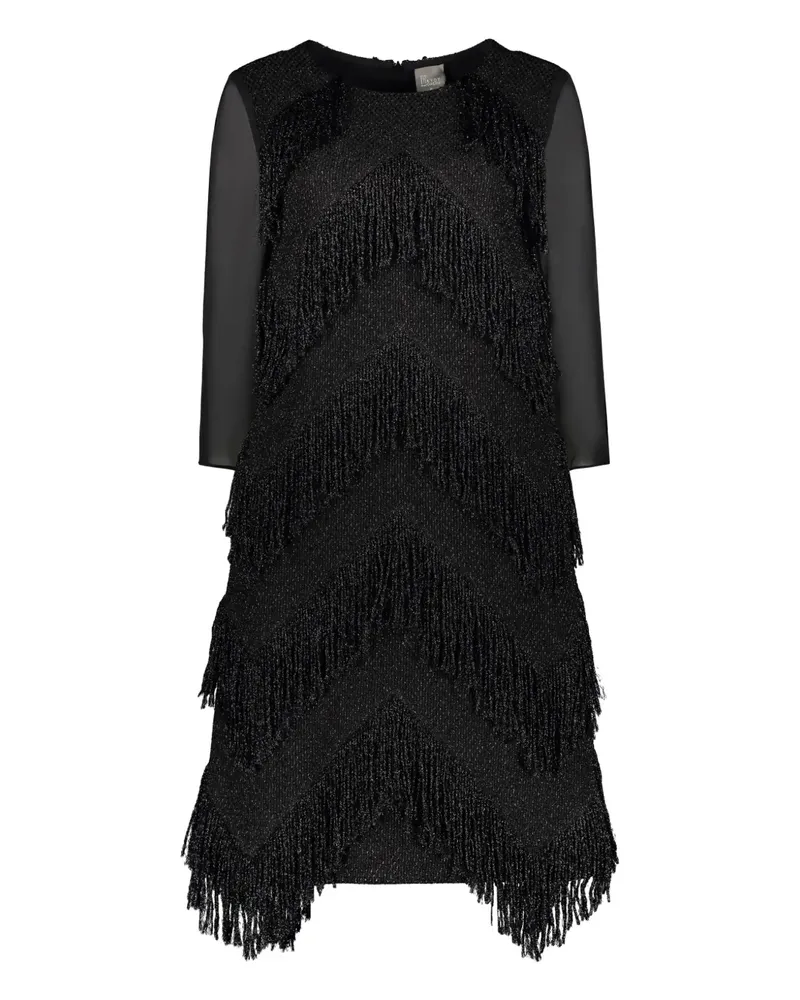Lorena Antoniazzi Kleid mit Fransen - Schwarz Schwarz