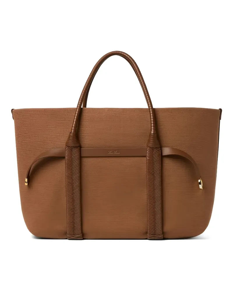 Loro Piana Kleine Tote Bag aus Canvas - Braun Braun
