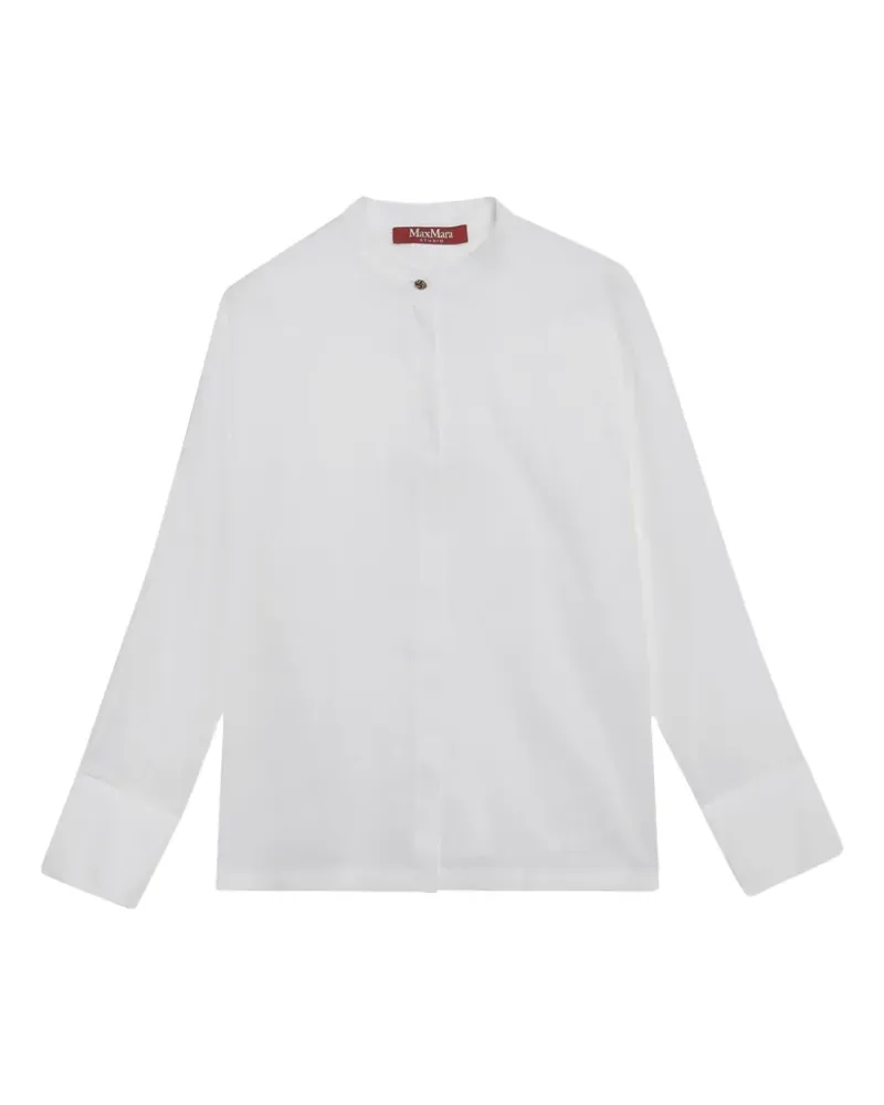 Max Mara band-collar long-sleeve shirt - Weiß Weiß