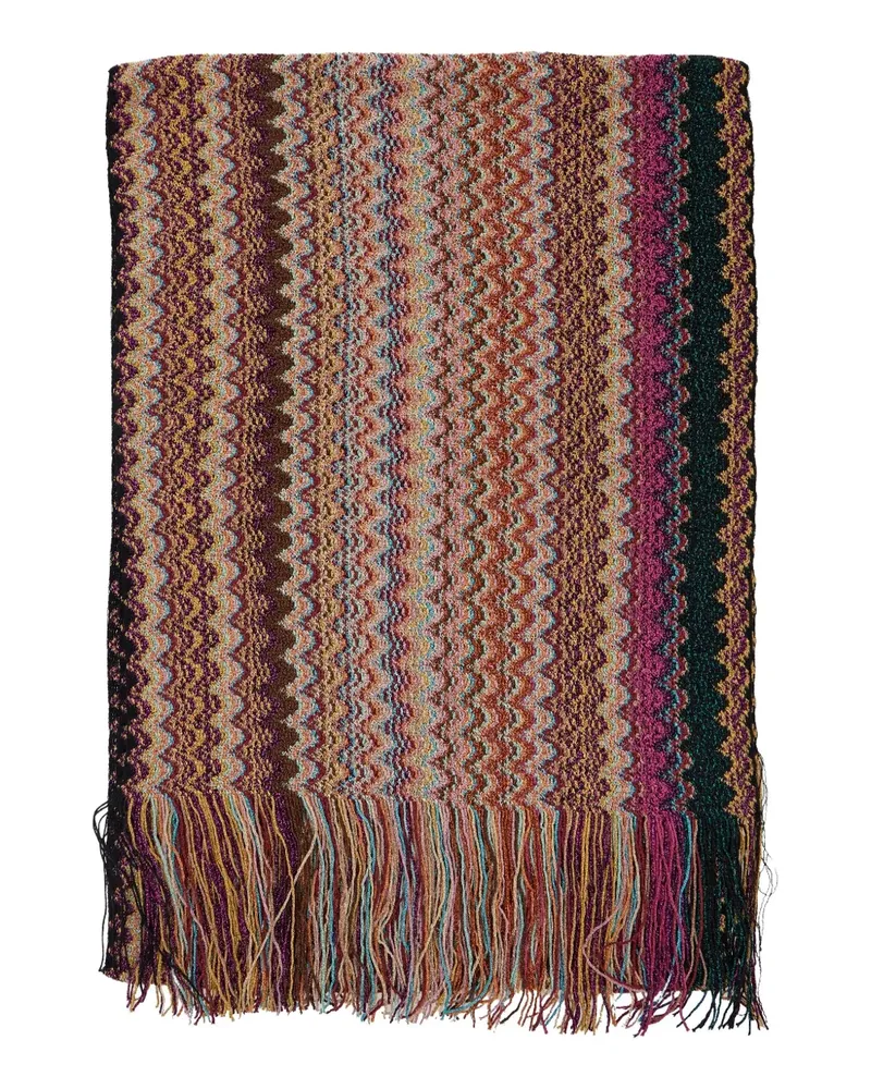 Missoni Schal mit Zickzackmuster - Braun Braun