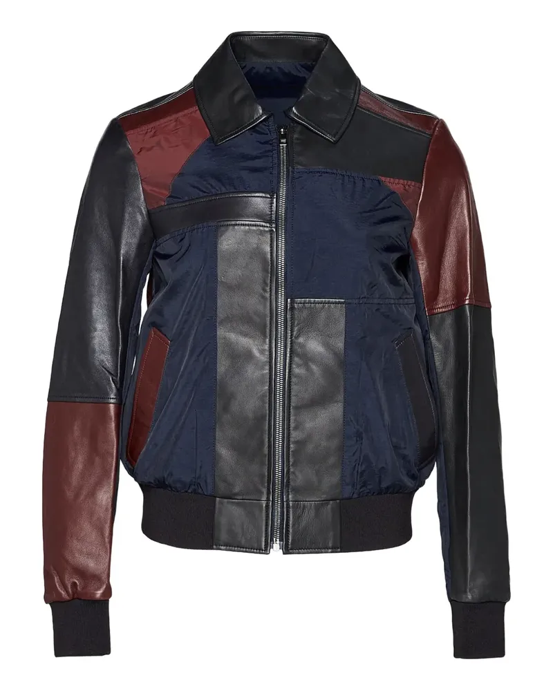 Jil Sander Bomberjacke im Patchwork-Look - Schwarz Schwarz