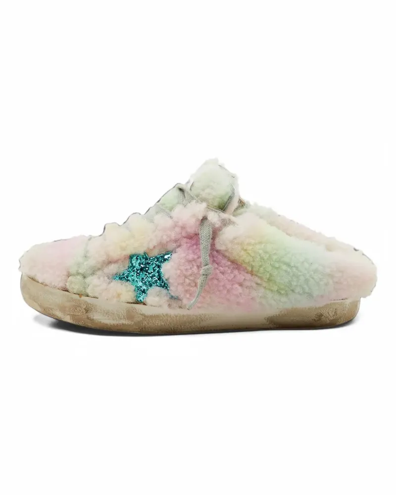 Golden Goose Super Star shearling mule sneakers - Nude Nude