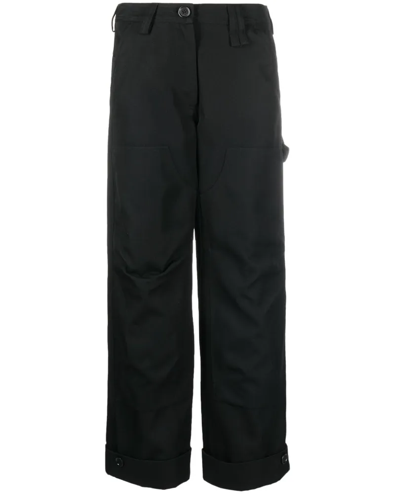 Simone Rocha Hose mit weitem Bein - Schwarz Schwarz