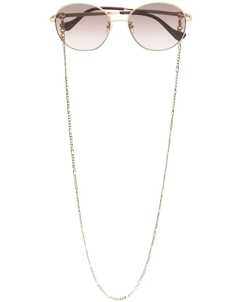 Gucci Eckige Sonnenbrille - Gold Gold