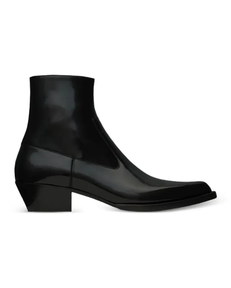 Saint Laurent Beat Stiefel mit spitzer Kappe 40mm - Schwarz Schwarz