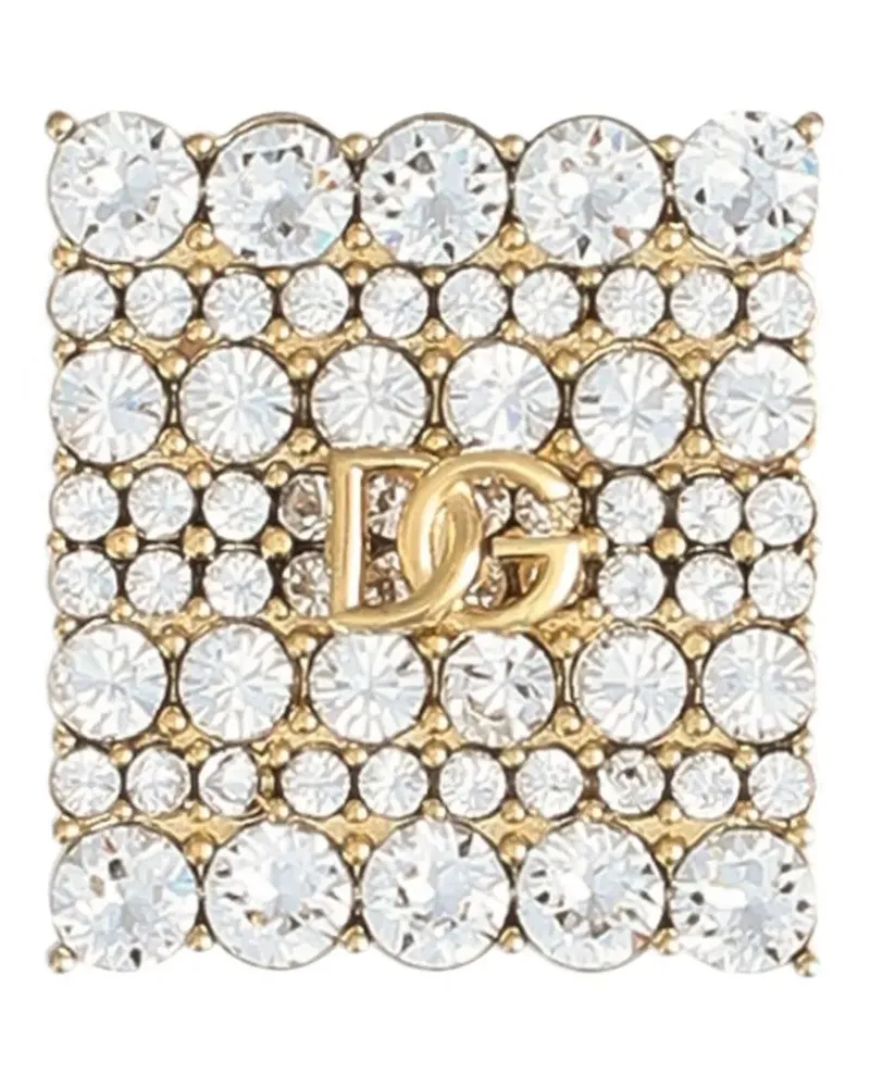 Dolce & Gabbana Brosche mit Strass - Gold Gold