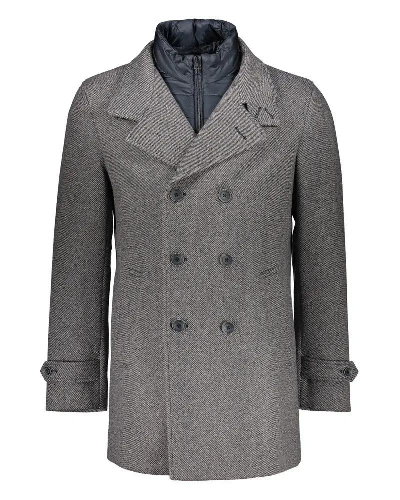 Herno Doppelreihiger Mantel mit abnehmbarem Einsatz - Grau Grau