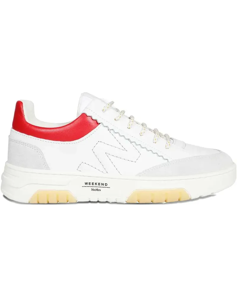 Max Mara Sneakers mit Wellensaum - Weiß Weiß