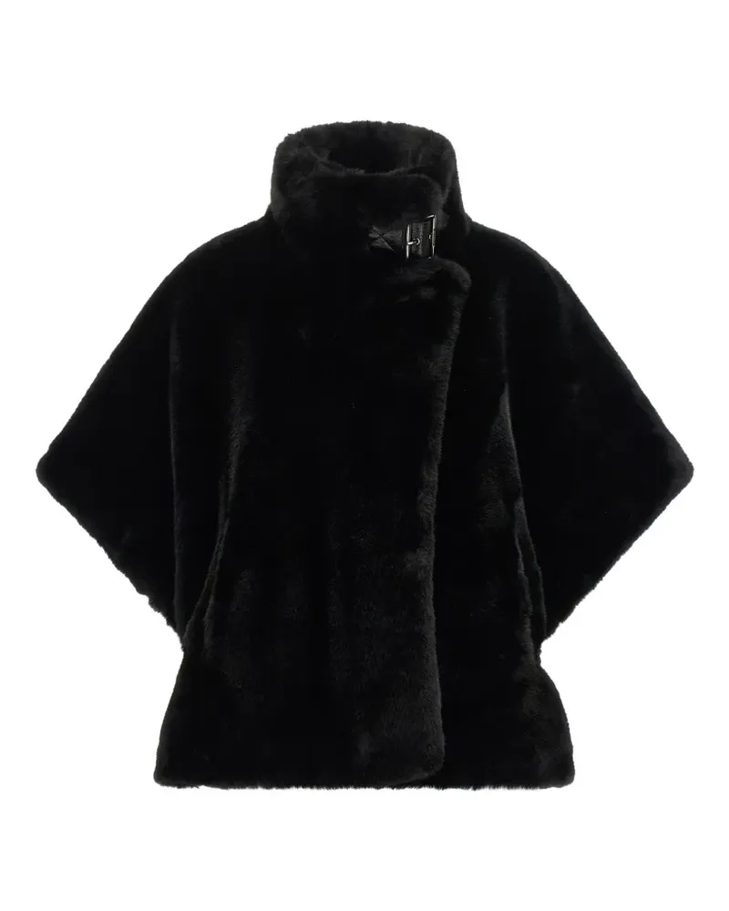 Pinko buckle-fastening high-neck cape - Schwarz Schwarz