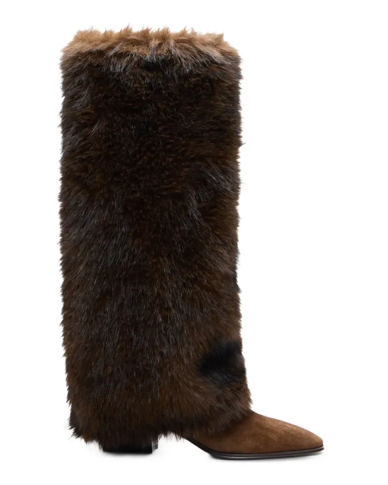 Casadei Beat Sub Zero faux-fur boots - Braun Braun
