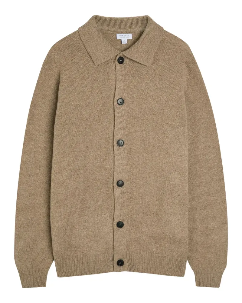 Sunspel buttoned-collared jacket - Nude Nude