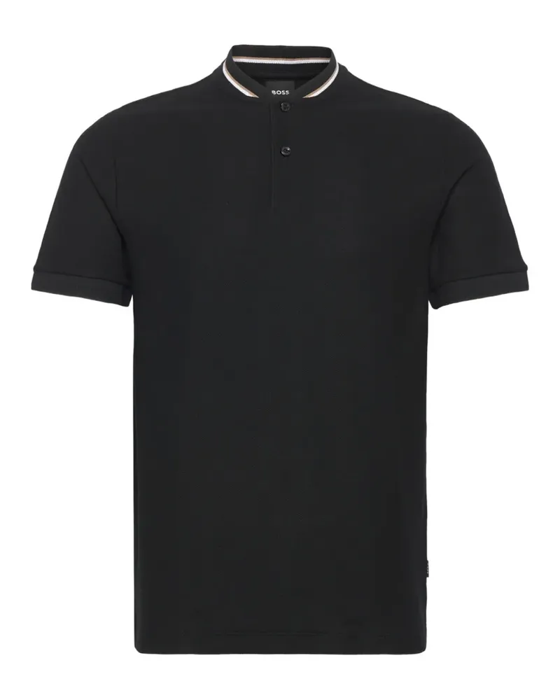 HUGO BOSS button T-shirt - Schwarz Schwarz