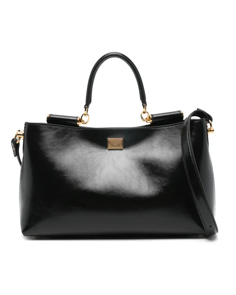 Dolce & Gabbana Vittoria leather tote bag - Schwarz Schwarz