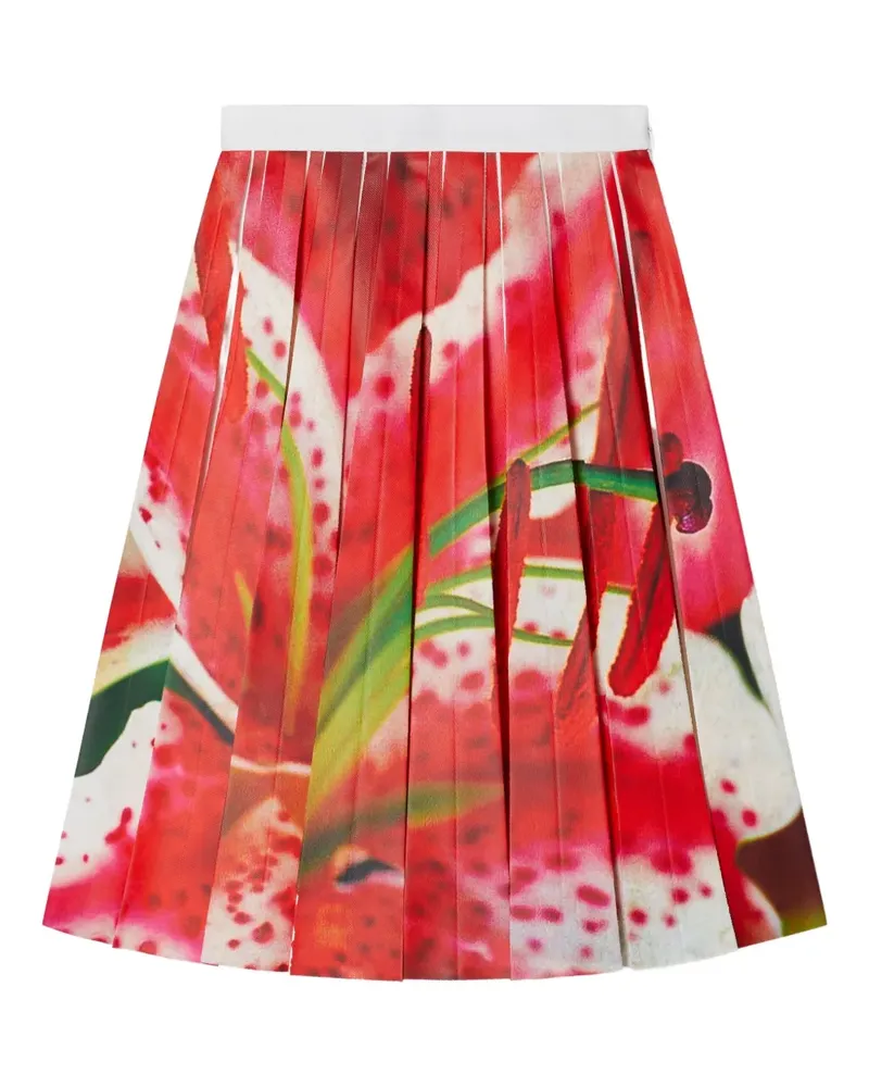 Tory Burch Faltenrock mit Blumen-Print - Rot Rot