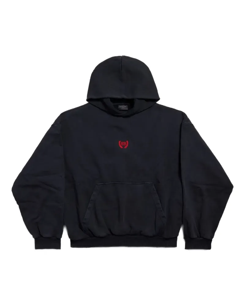 Balenciaga Hoodie mit Logo-Stickerei - Schwarz Schwarz