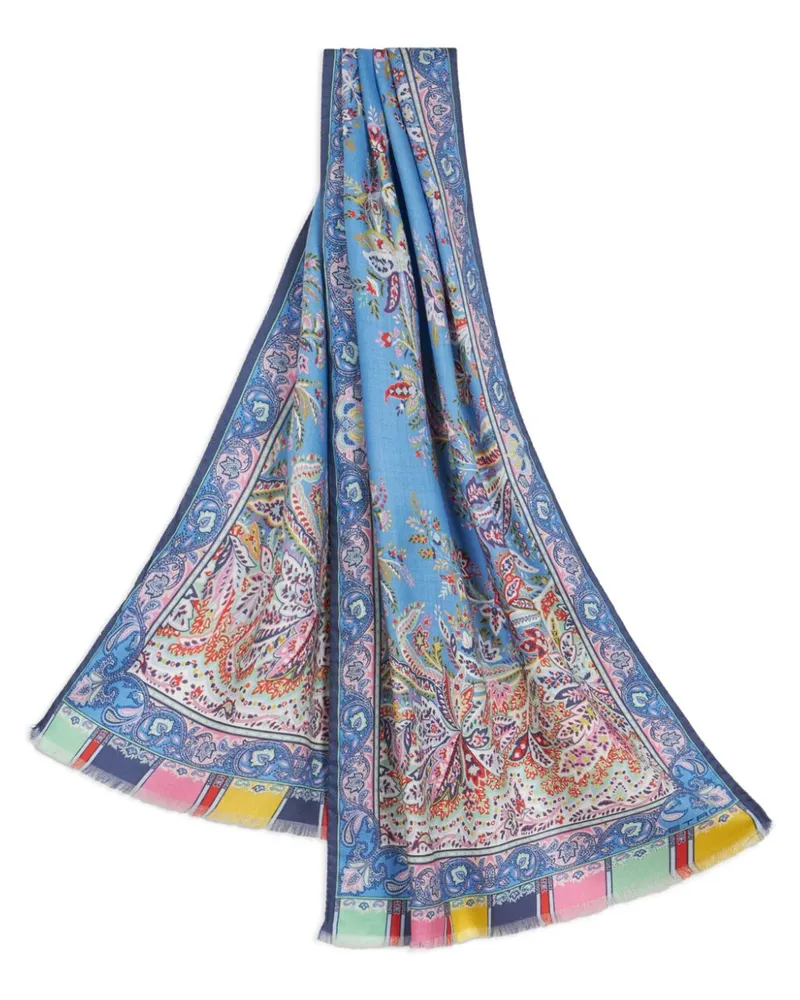 Etro Klassischer Schal - Blau Blau