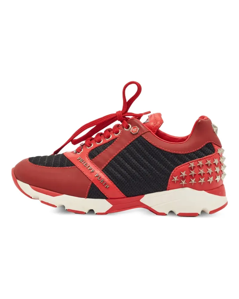 Philipp Plein studded lace-up sneakers - Rot Rot