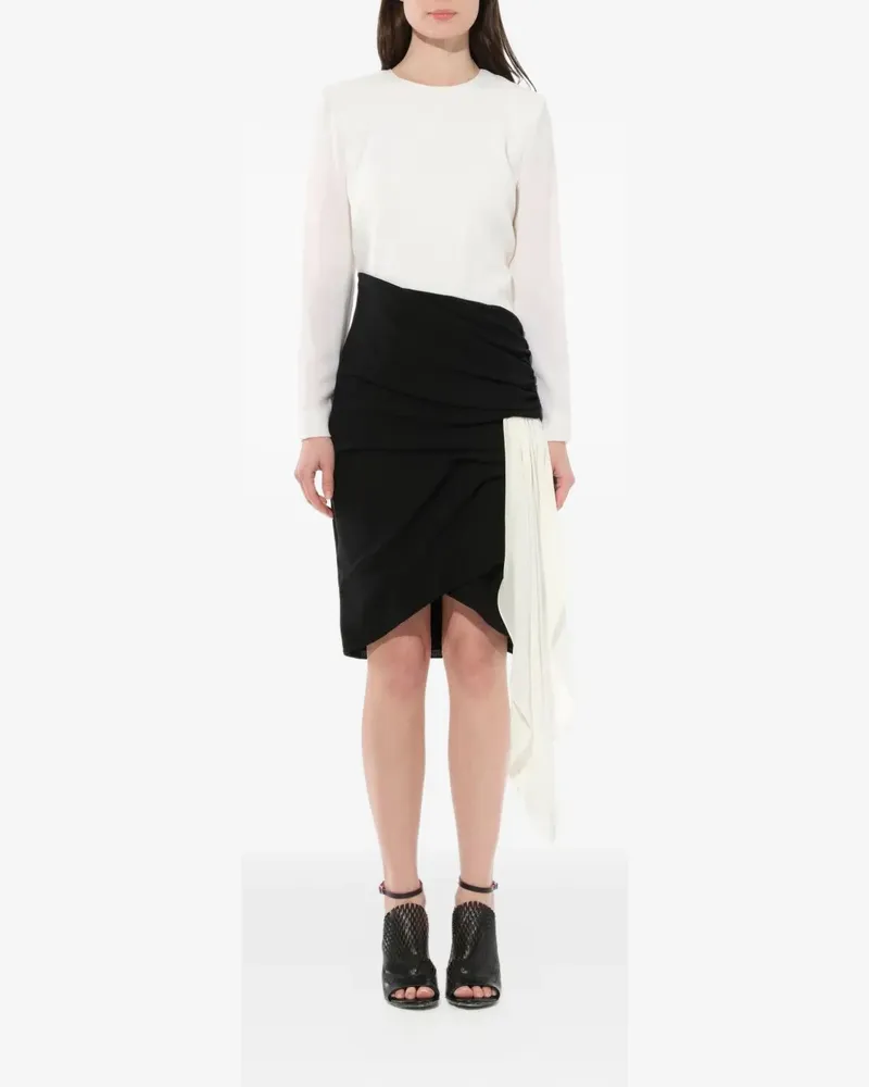 Givenchy asymmetrical-hem draped dress - Schwarz Schwarz