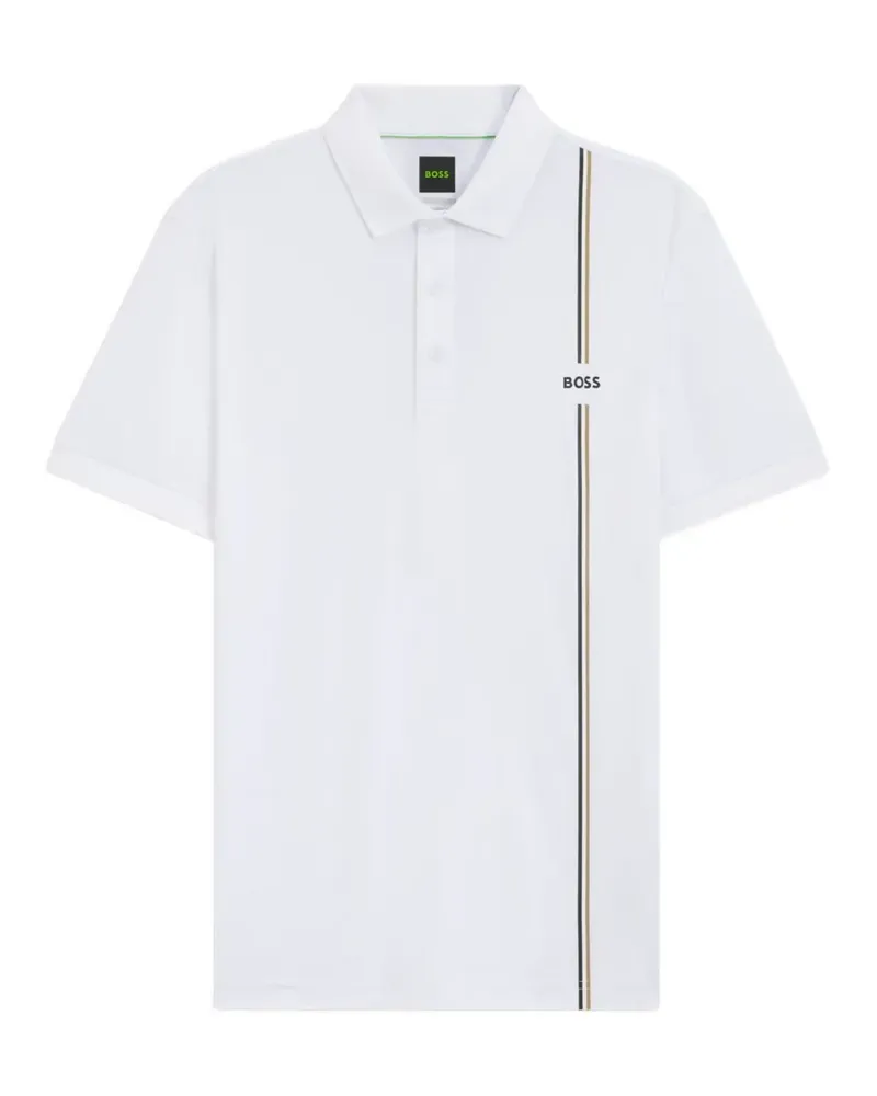 HUGO BOSS Poloshirt mit Logo-Print - Weiß Weiß