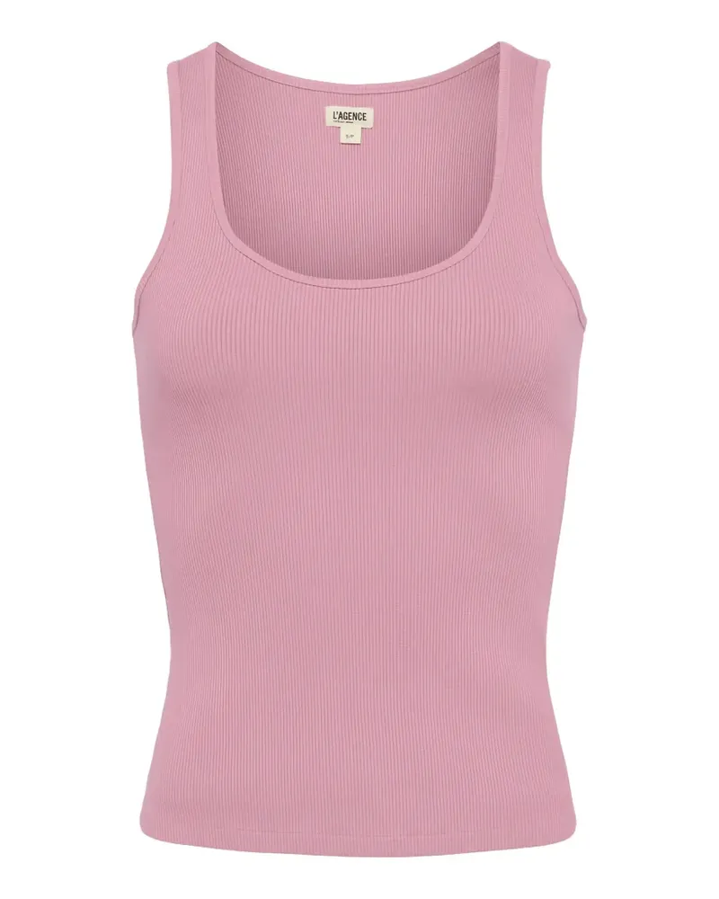 L'Agence Geripptes Adira Tanktop - Rosa Rosa
