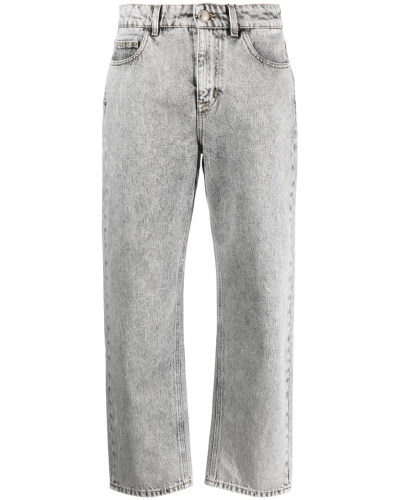 MOORER Jeans mit Stone-Wash-Effekt - Grau Grau