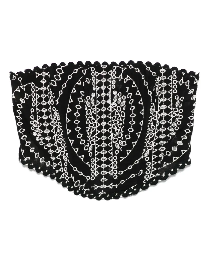 Charo Ruiz Cropped-Top - Schwarz Schwarz