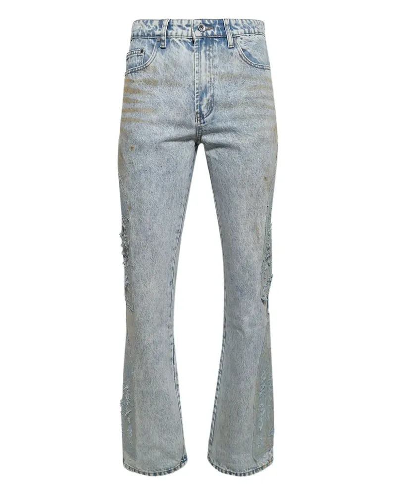 WHO DECIDES WAR Gerade Jeans im Distressed-Look - Blau Blau