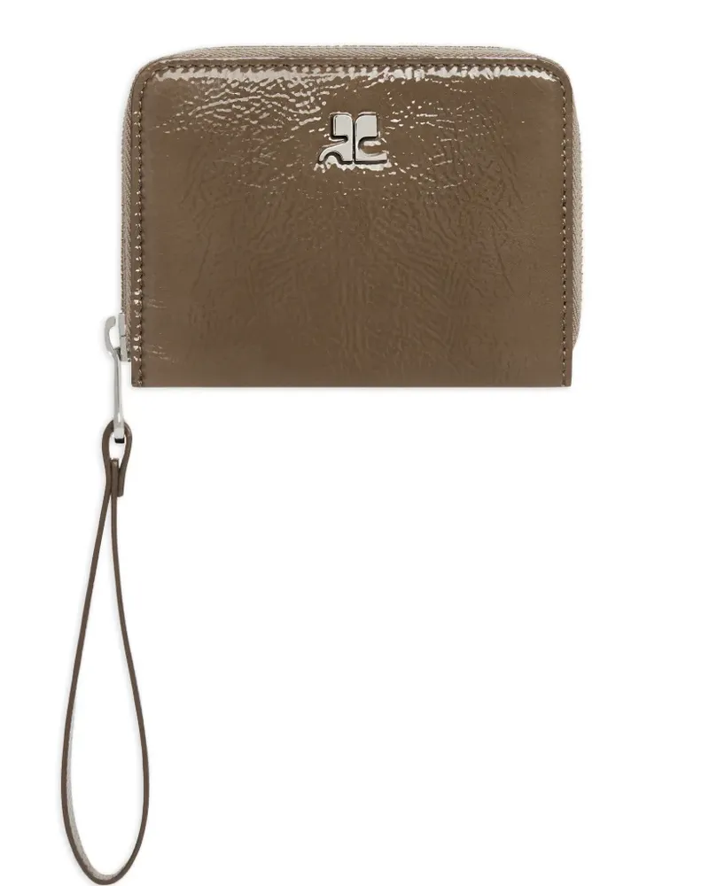 Courrèges zipped wallet - Nude Nude