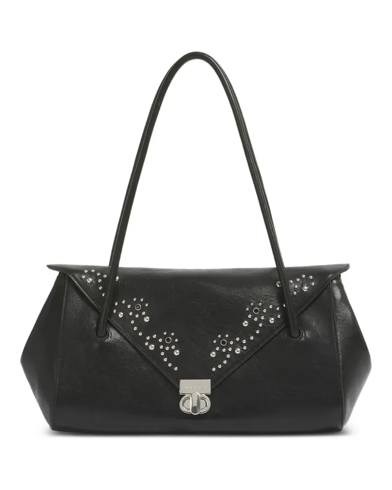 Marni Schultertasche mit Nieten - Schwarz Schwarz