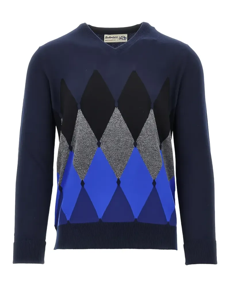 Ballantyne argyle cashmere sweater - Blau Blau