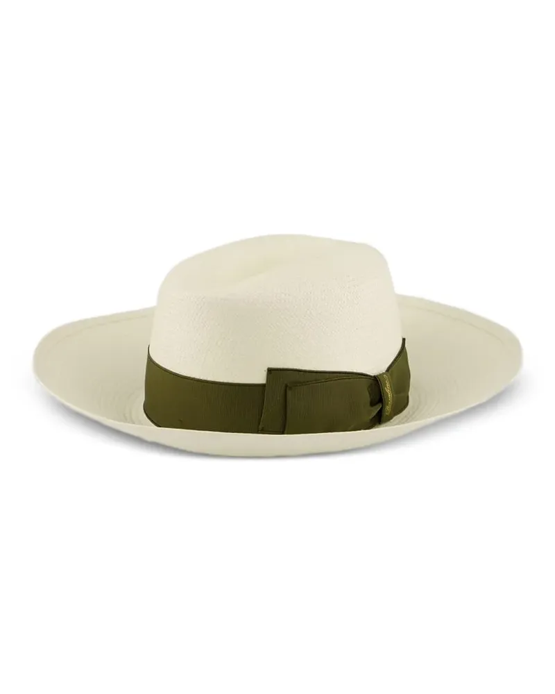 Borsalino Claudette Panama Hut mit breiter Krempe - Nude Nude