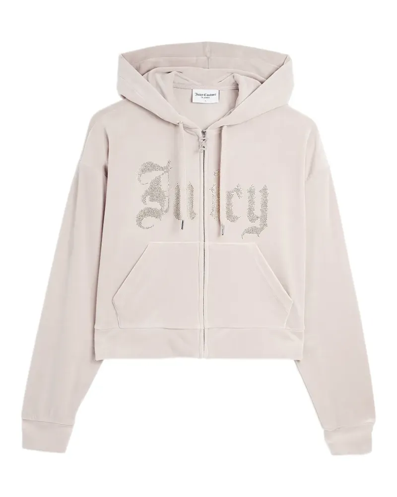 Juicy Couture Cropped-Hoodie mit Strass - Nude Nude