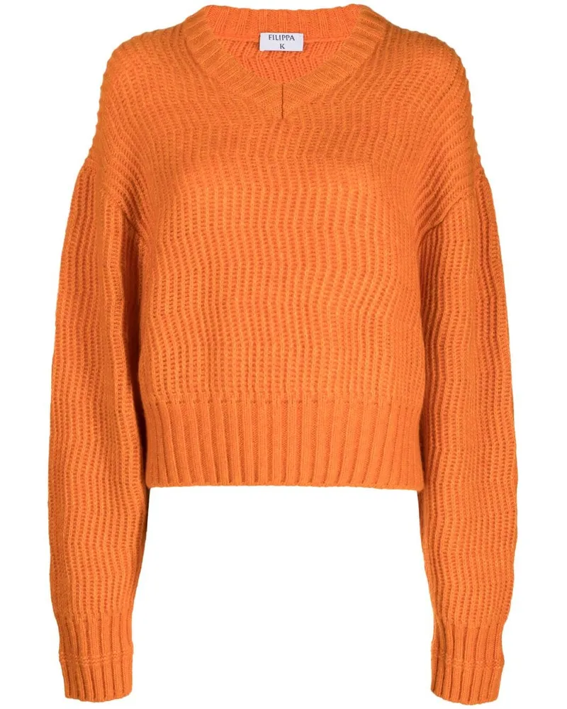 Filippa K Pullover mit tiefen Schultern Orange